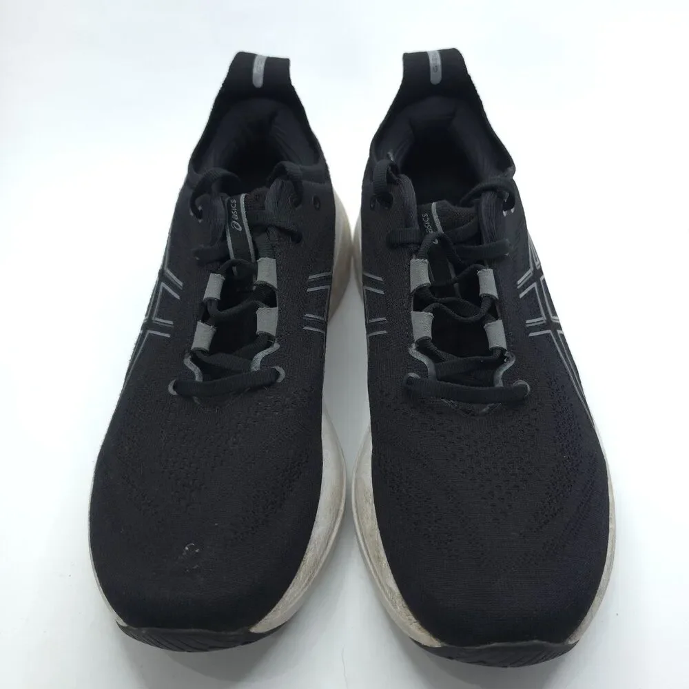 ASICS Gel Nimbus 26 Black White Mens Size 9.5 1011b794